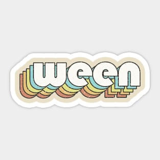 vintage color Ween Sticker